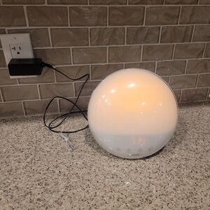 Philips Soft Glow Alarm Clock in White and Cream philips light alarm clock 3510